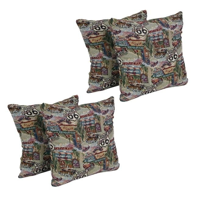 Blazing Needles Indoor Throw Pillows Route 66