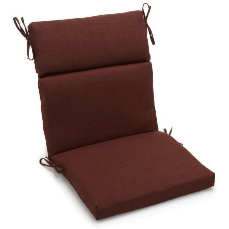 Blazing Needles Spun Polyester Outdoor Seat/Back Chair Cushion-Color:Cocoa