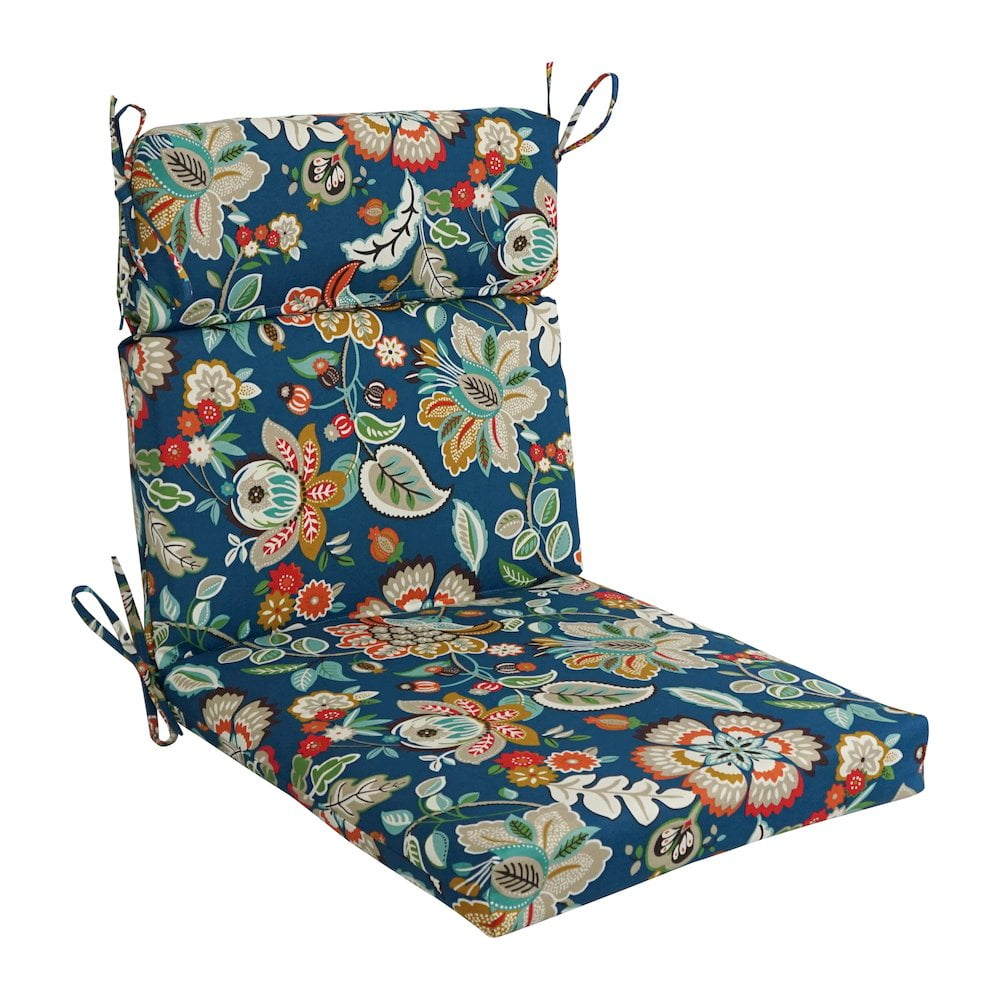 Blazing Needles 20-inch by 42-inch Polyester Patterned Outdoor Seat/ Back Chair Cushion