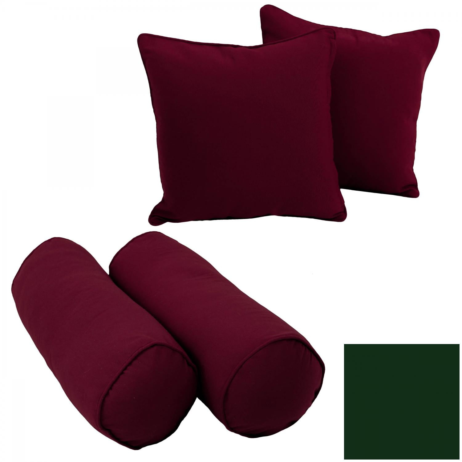 Cotton Blend Reversible Throw Pillow