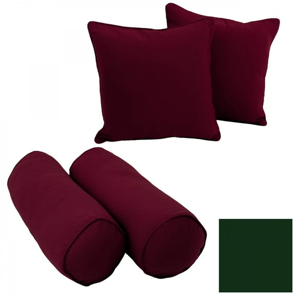 Cotton Blend Reversible Throw Pillow