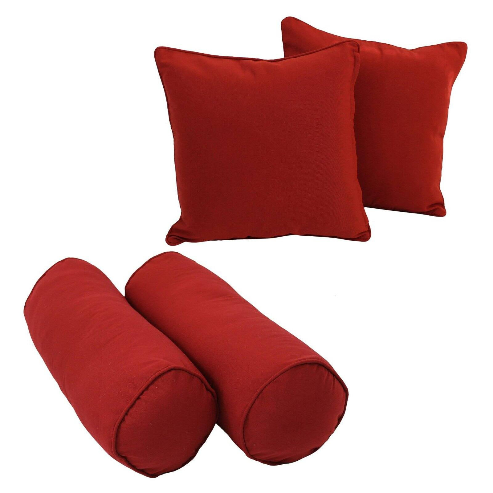 Cotton Blend Reversible Throw Pillow