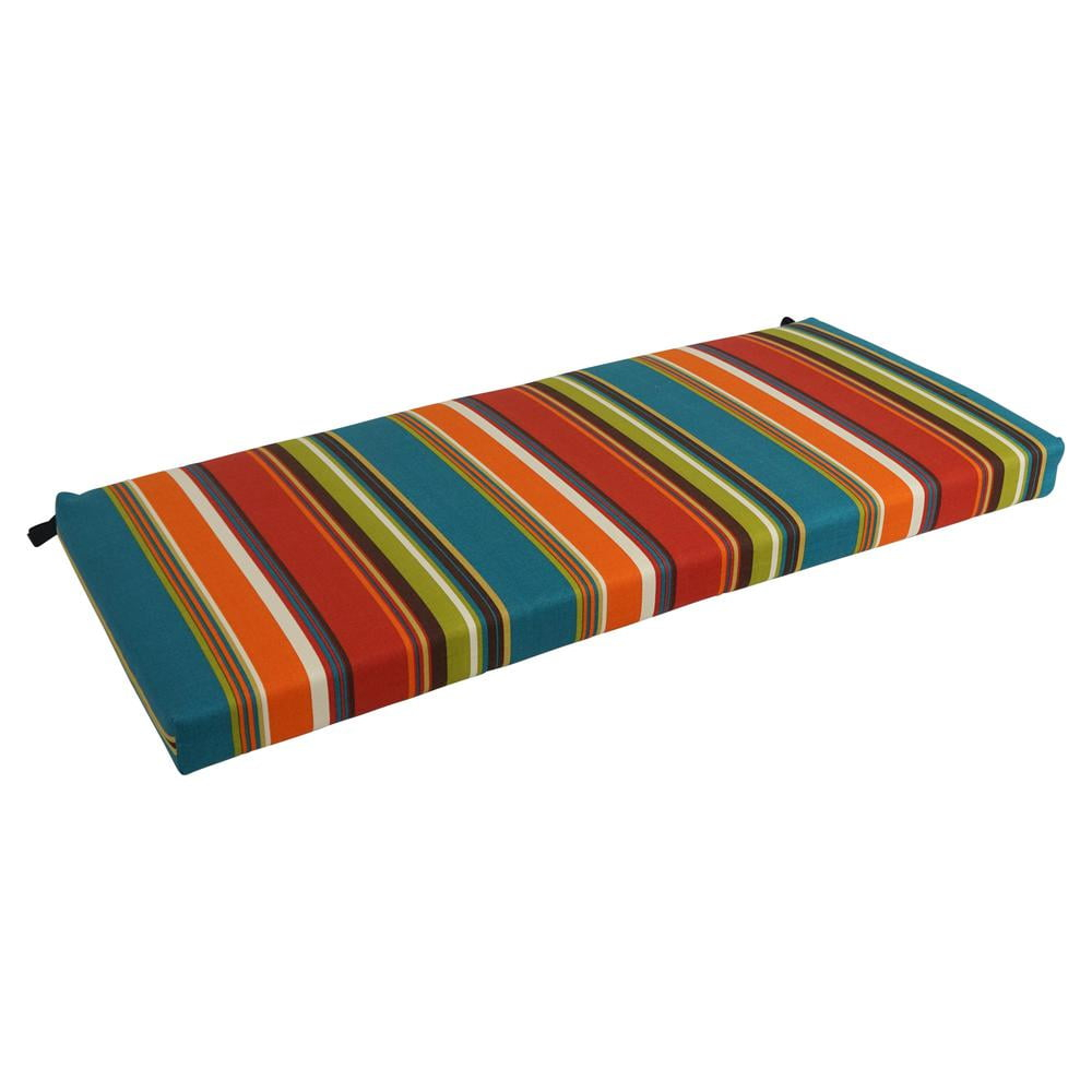 Blazing Needles 42-inch by 19-inch Patterned Outdoor Spun Polyester Loveseat Cushion