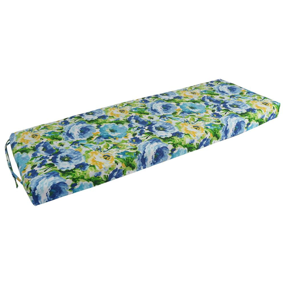 Blazing Needles 54-inch by 19-inch Patterned Outdoor Spun Polyester Bench Cushion 954X19-REO-65