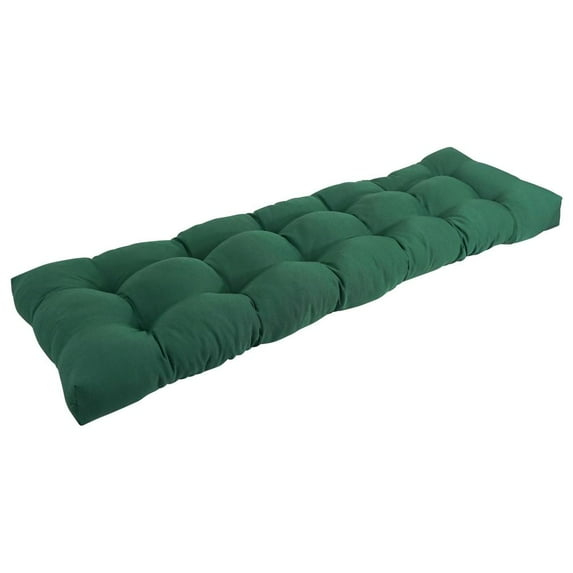 Forest Green Tufted Cotton Polyester Indoor Bench Cushion