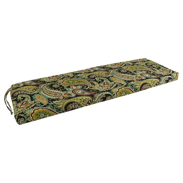 Blazing Needles 57-inch by 19-inch Patterned Outdoor Spun Polyester Bench Cushion