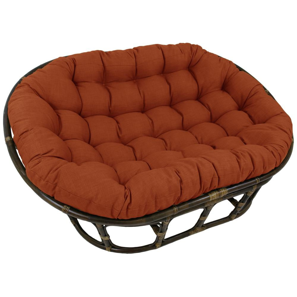 Blazing Needles 65-inch by 48-inch Solid Outdoor Spun Polyester Double Papasan Cushion