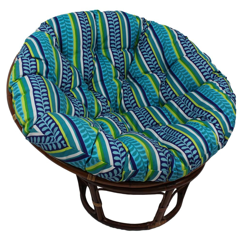 Blazing Needles 44-inch Patterned Outdoor Spun Polyester Papasan Cushion