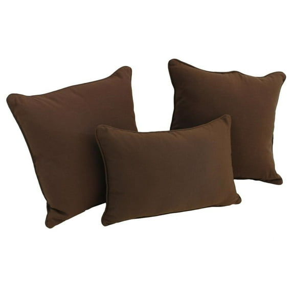 Cotton Blend Reversible Throw Pillow