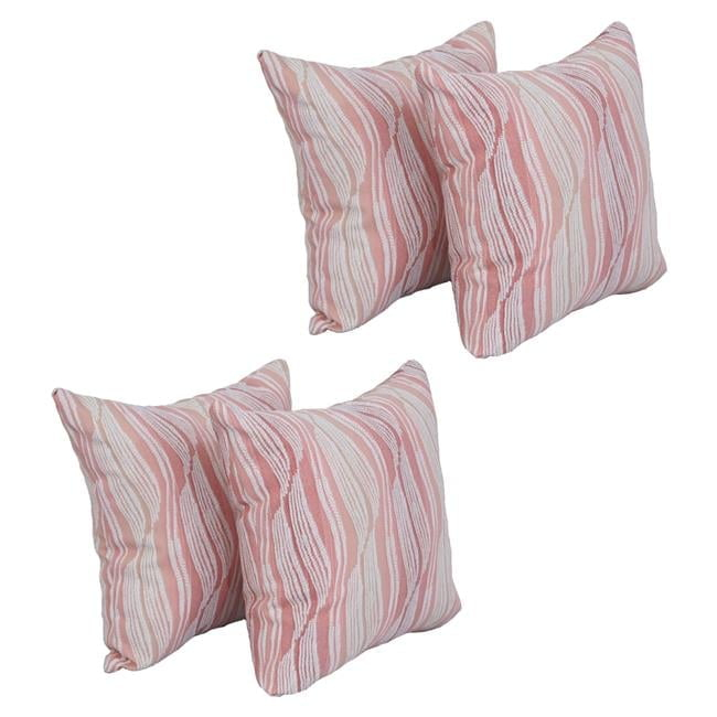 Blazing Needles Striped Reversible Throw Pillow (Set of 4)