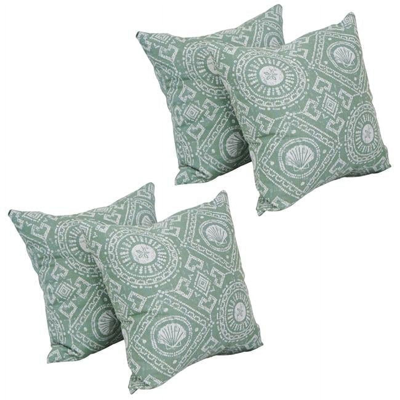 Blazing Needles Geometric Reversible Throw Pillow (Set of 4)