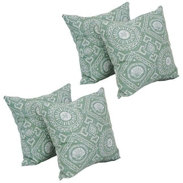 Blazing Needles Geometric Reversible Throw Pillow (Set of 4)