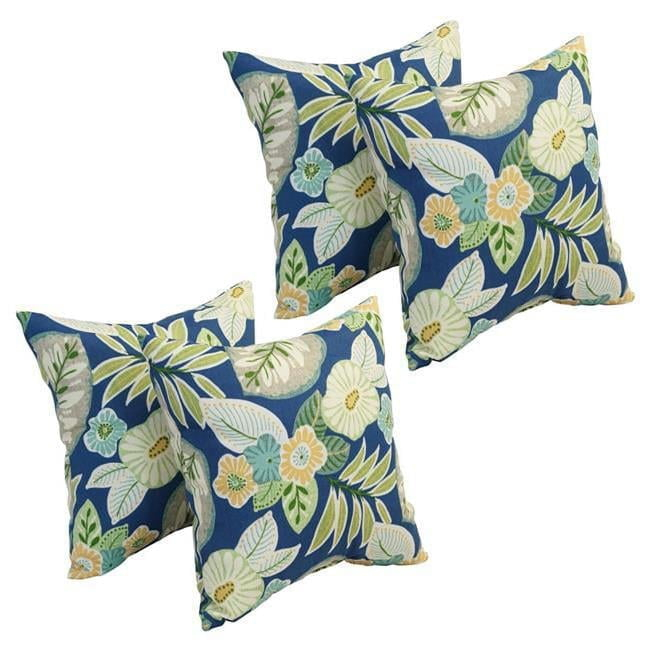 Blazing Needles 9910-S4-OD-167 17 in. Square Polyester Outdoor Throw Pillows, Marlow Pool - Set of 4