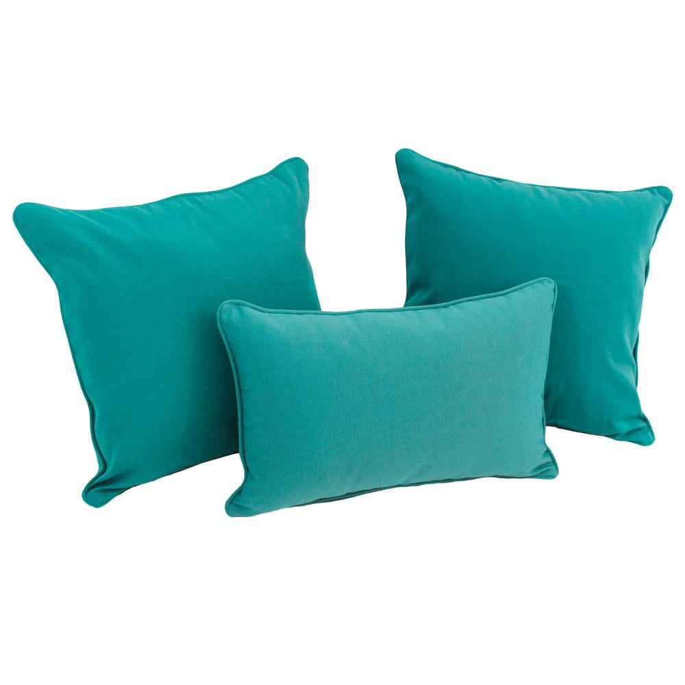 Cotton Blend Reversible Throw Pillow