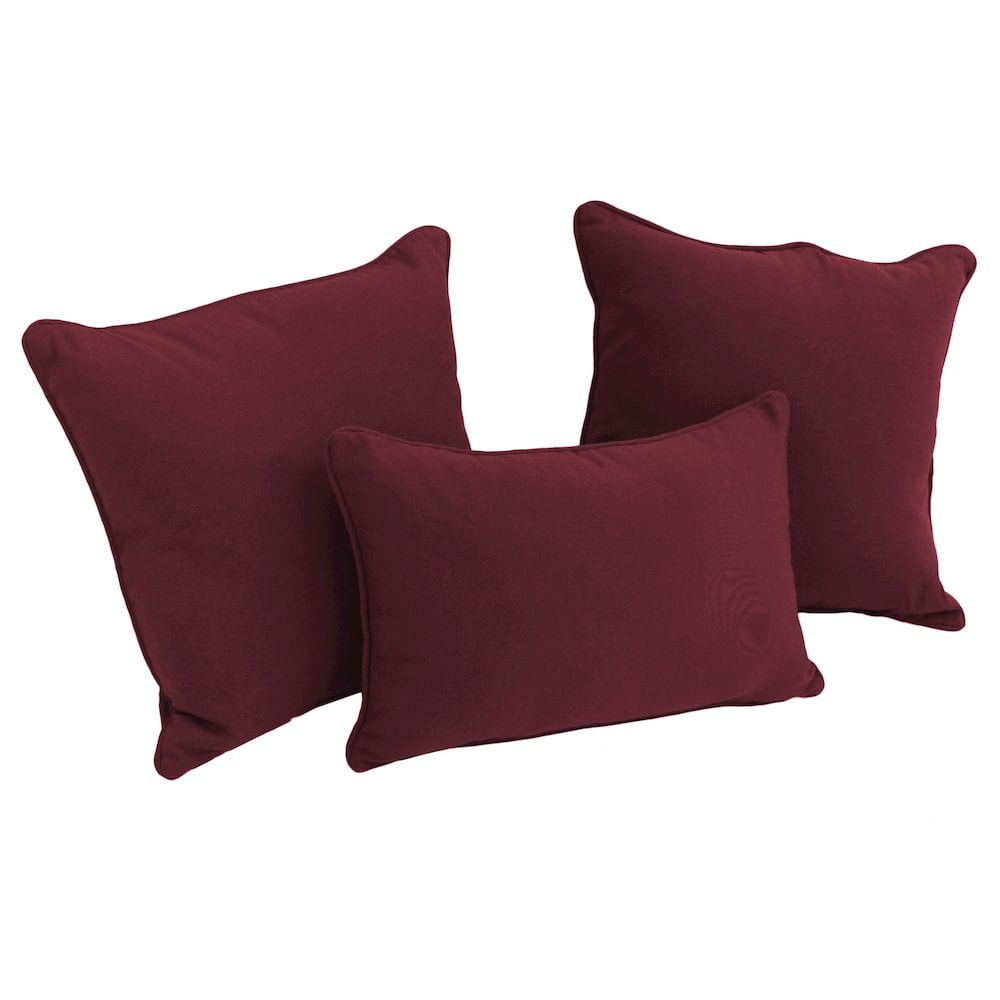Cotton Blend Reversible Throw Pillow