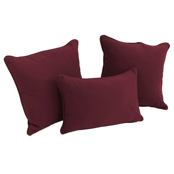 Cotton Blend Reversible Throw Pillow