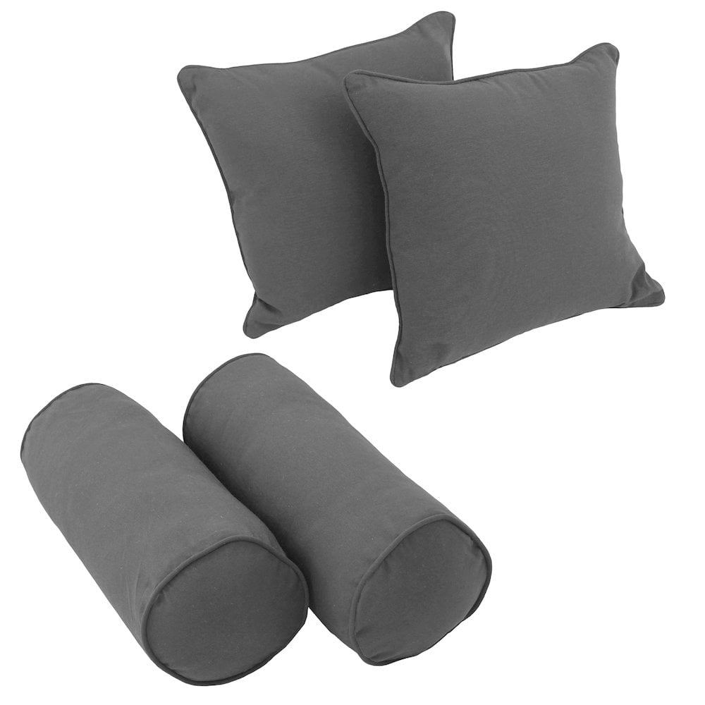 Cotton Blend Reversible Throw Pillow