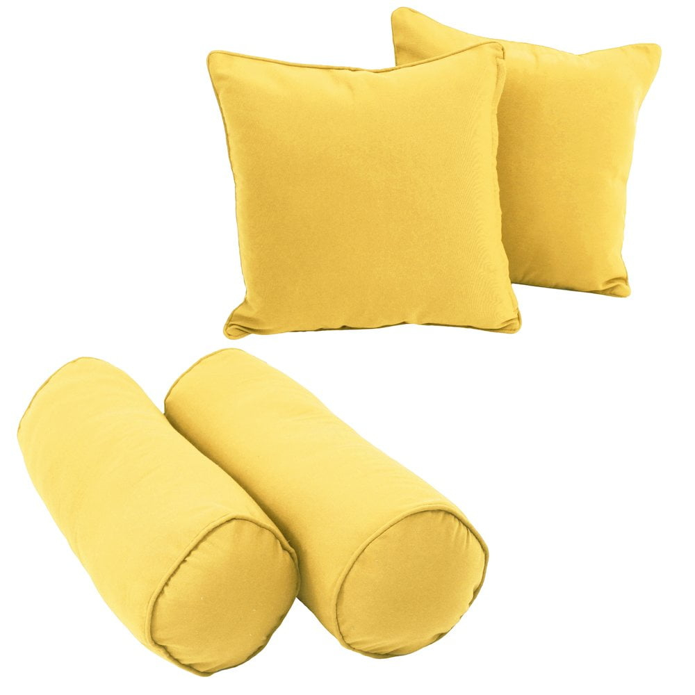 Cotton Blend Reversible Throw Pillow