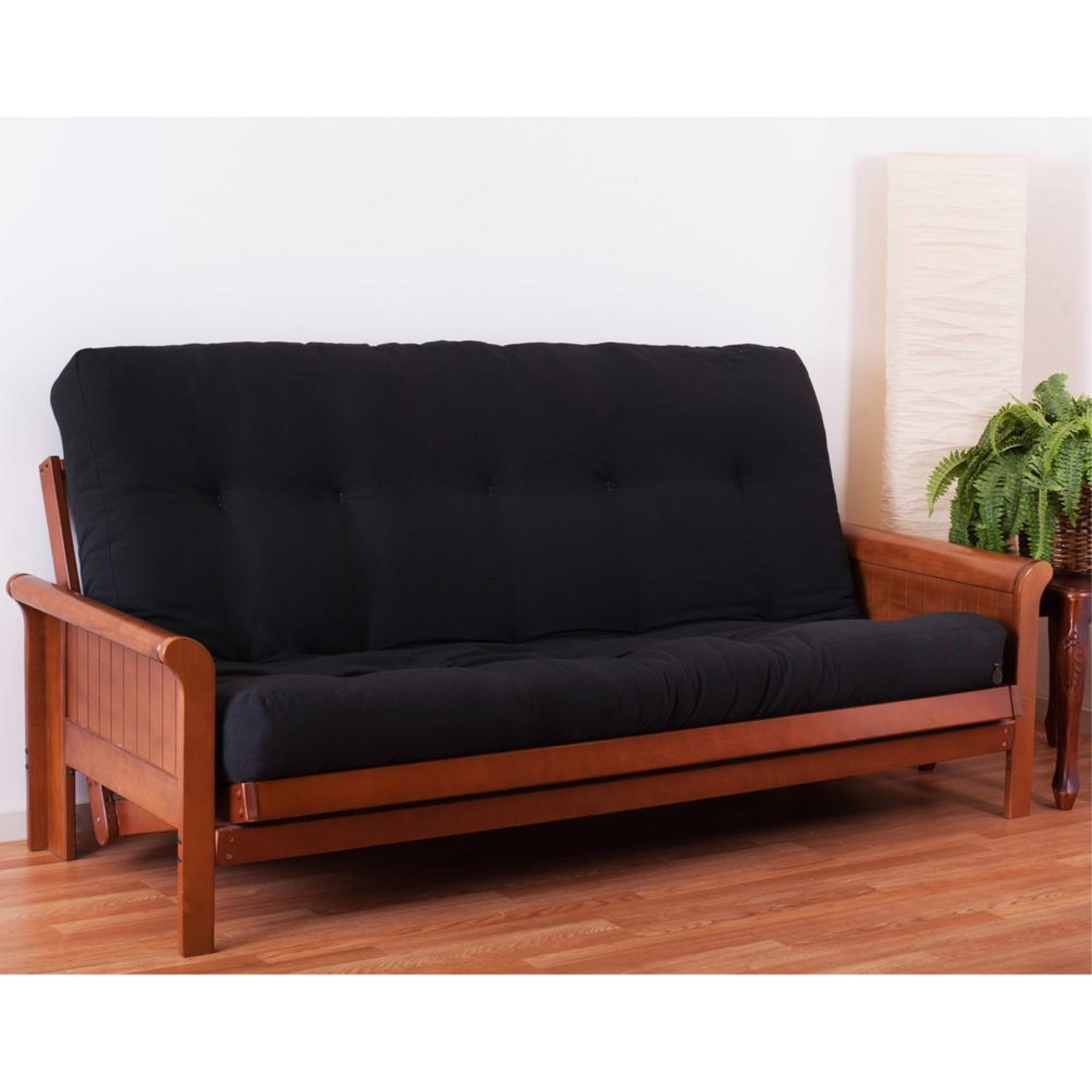 Blazing Needles Renewal 7-inch Twill Full-size Futon Mattress - Black