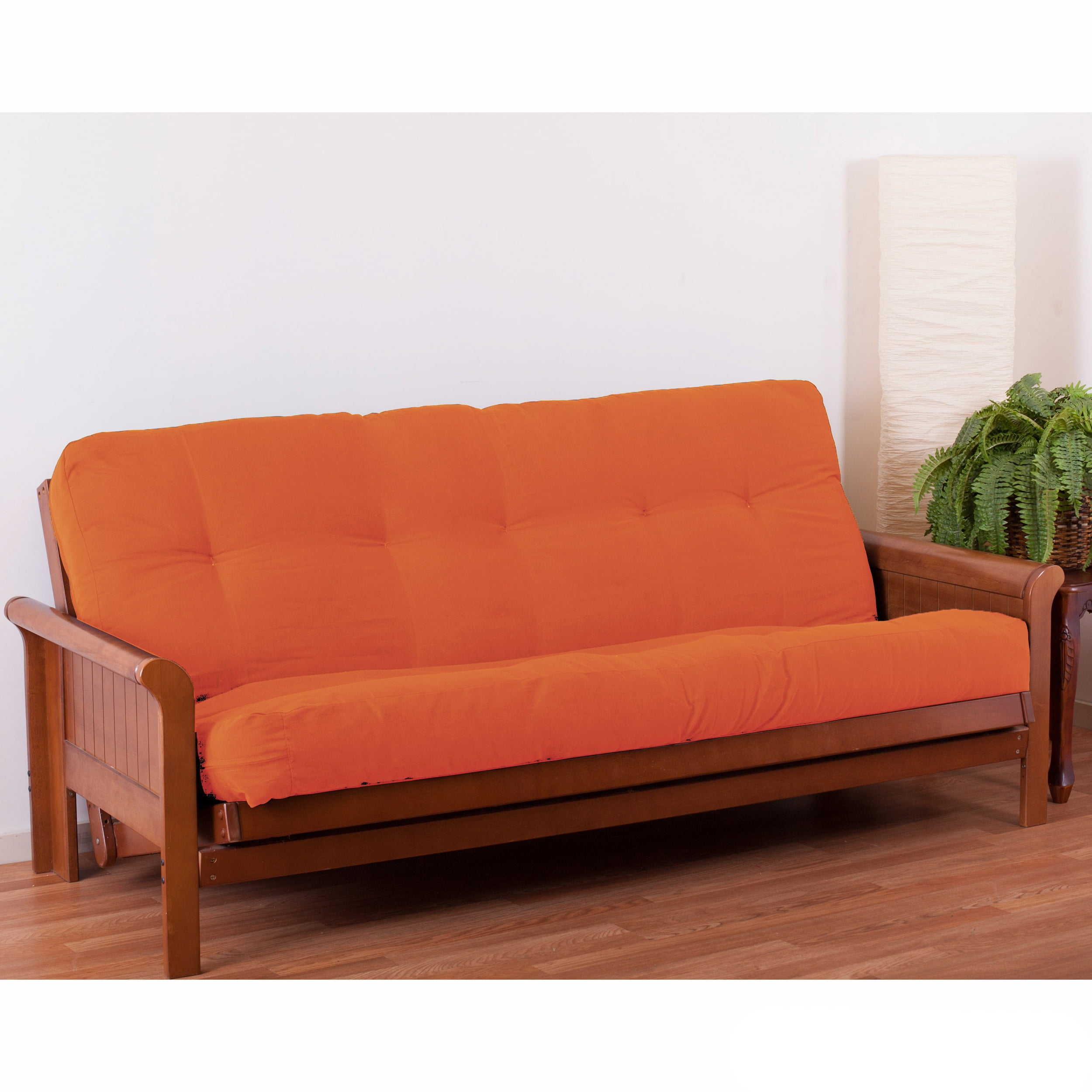 Blazing Needles Renewal 7-inch Twill Full-size Futon Mattress - Tangerine Dream - Tangerine Dream