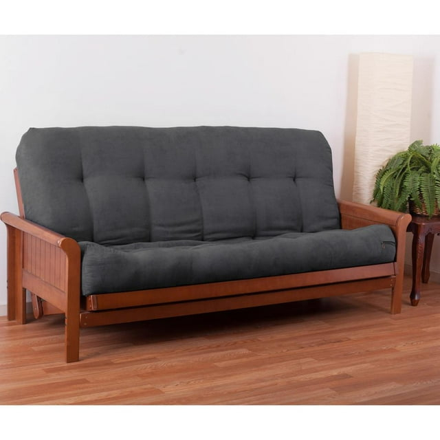 Blazing Needles Renewal 9-inch Microsuede Full-size Futon Mattress - Steel Grey