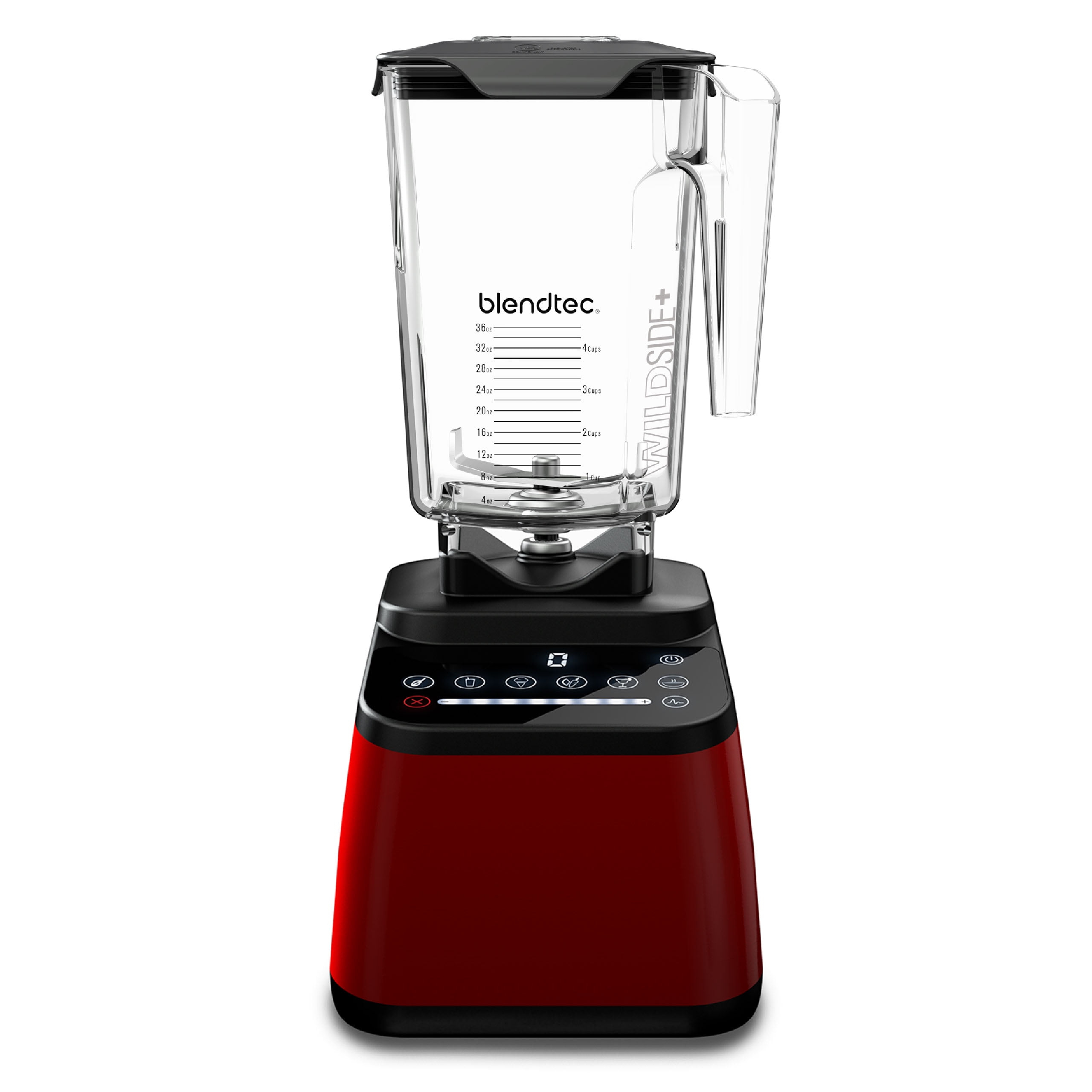 Blendtec Licuadora Original Designer Series y Frasco WildSide+ de 90 oz - Paquete de Licuadora de Cocina - Rojo