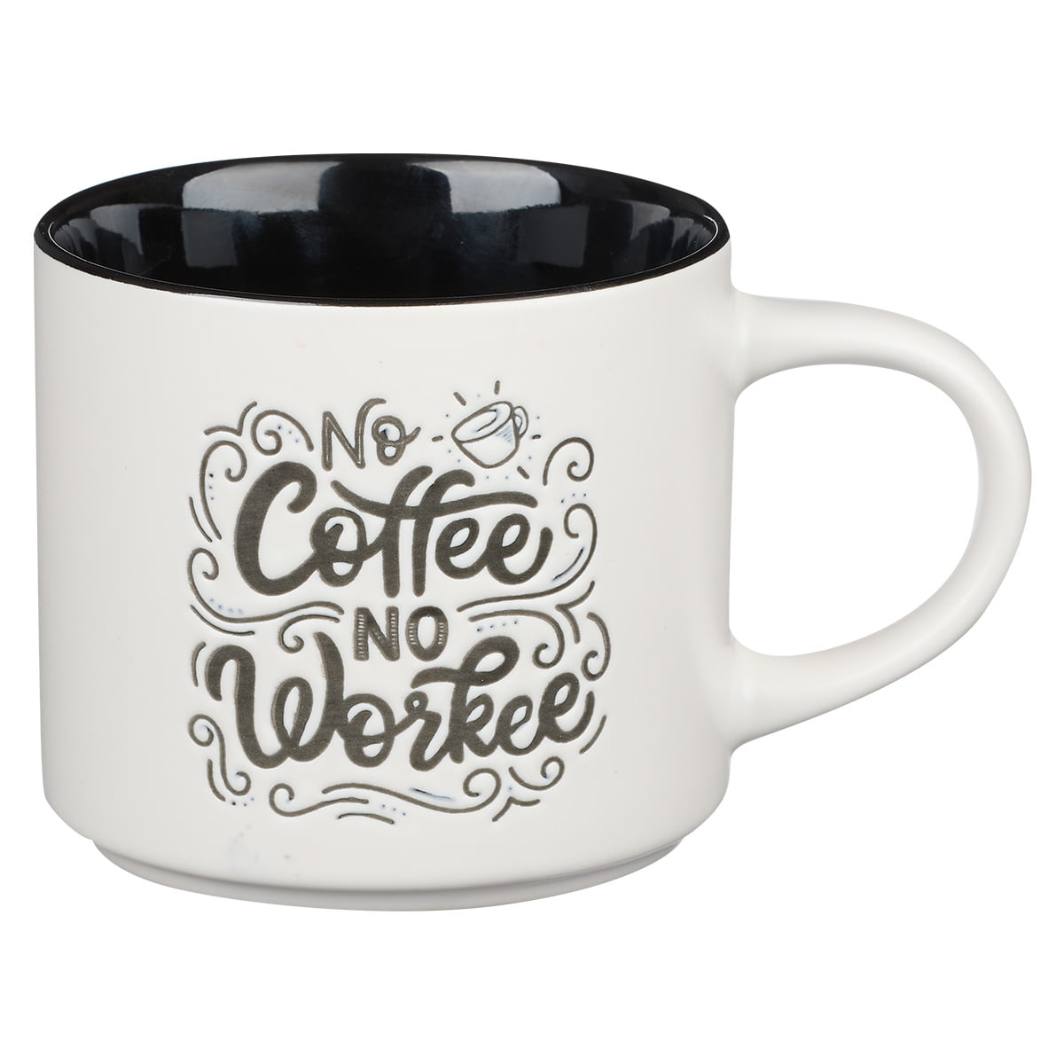 Bless Your Soul XL White Coffee Mug No Coffee No Workee, Funny Birthday Gifts for Women/Men, Office Co-worker Boss Lady Mug, Retro-Inspired Designs - 15oz Cup