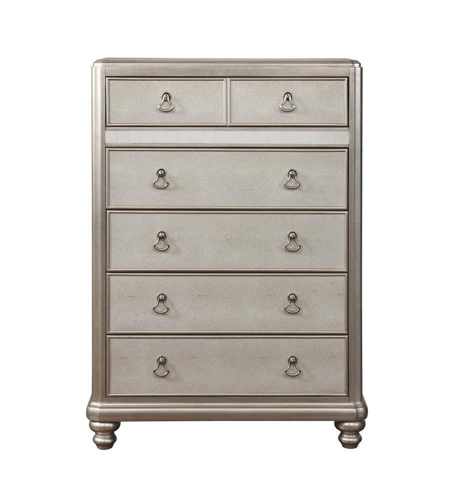 Coaster Bling Game Contemporary Wood 6-Drawer Chest in Beige