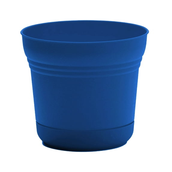 Bloem Saturn 12 in. D Plastic Planter Blue