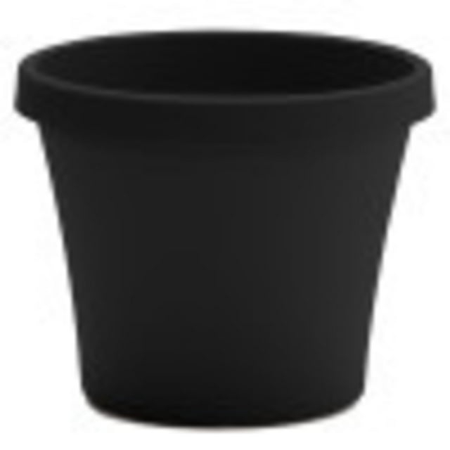Bloem 14-in Terra Round Resin Planter - Black (Saucer Not Included)