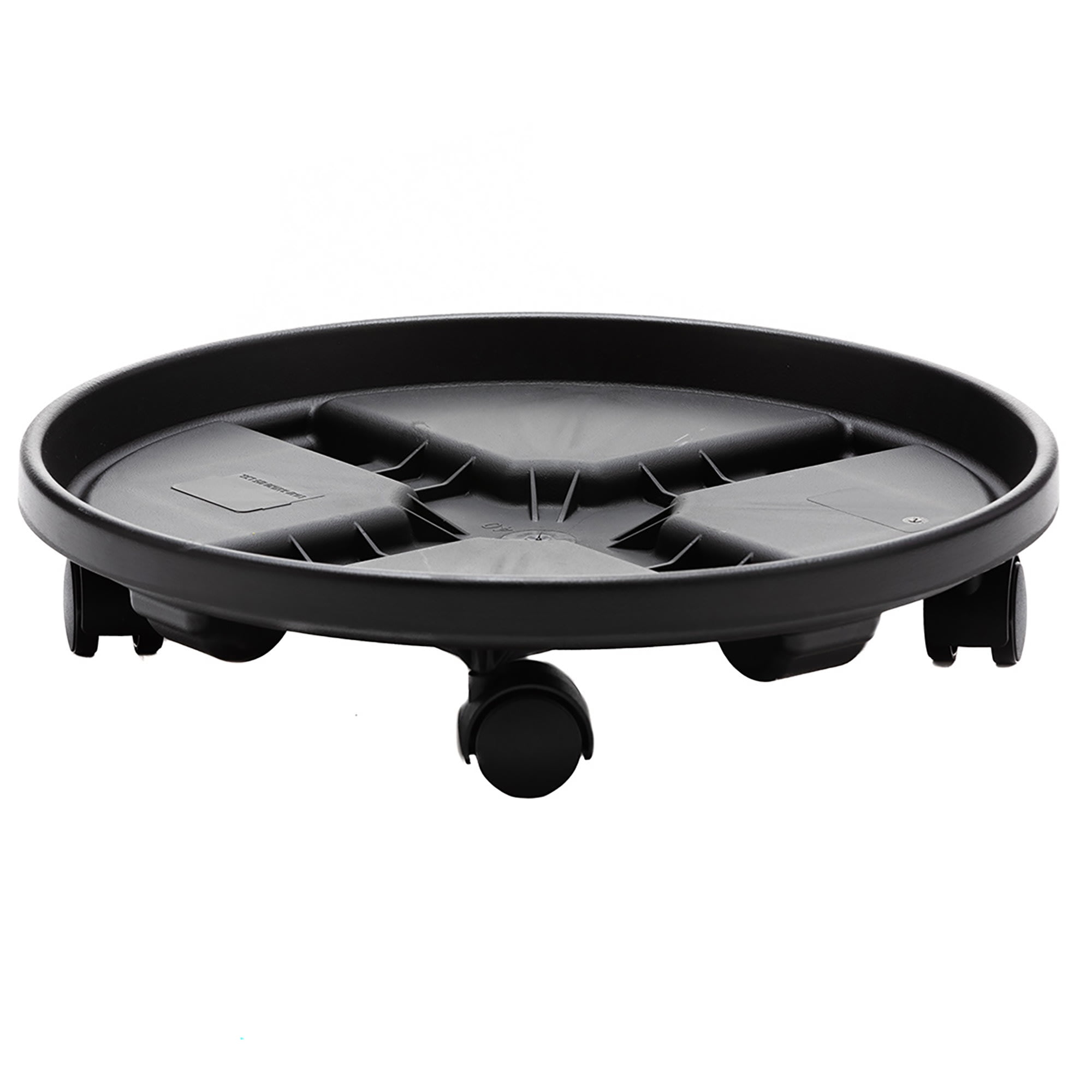 Bloem 16-in Round Planter Caddy With Wheels - Black - 125 lb Capacity