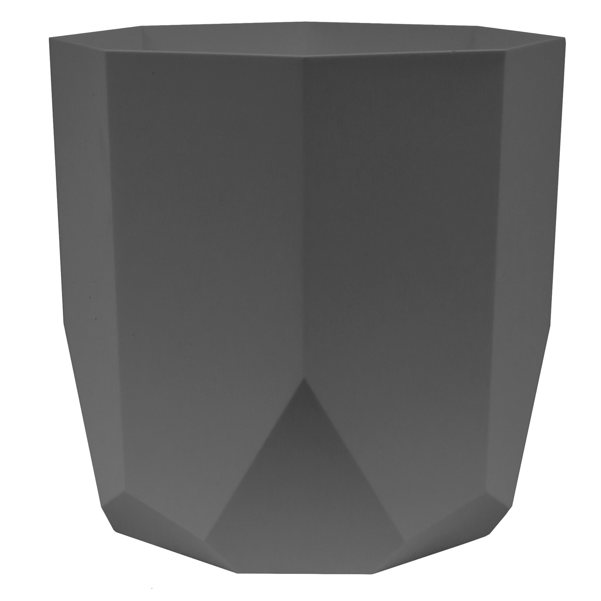 Bloem Tuxton 8.125 in. H X 8 in. D Resin Planter Charcoal