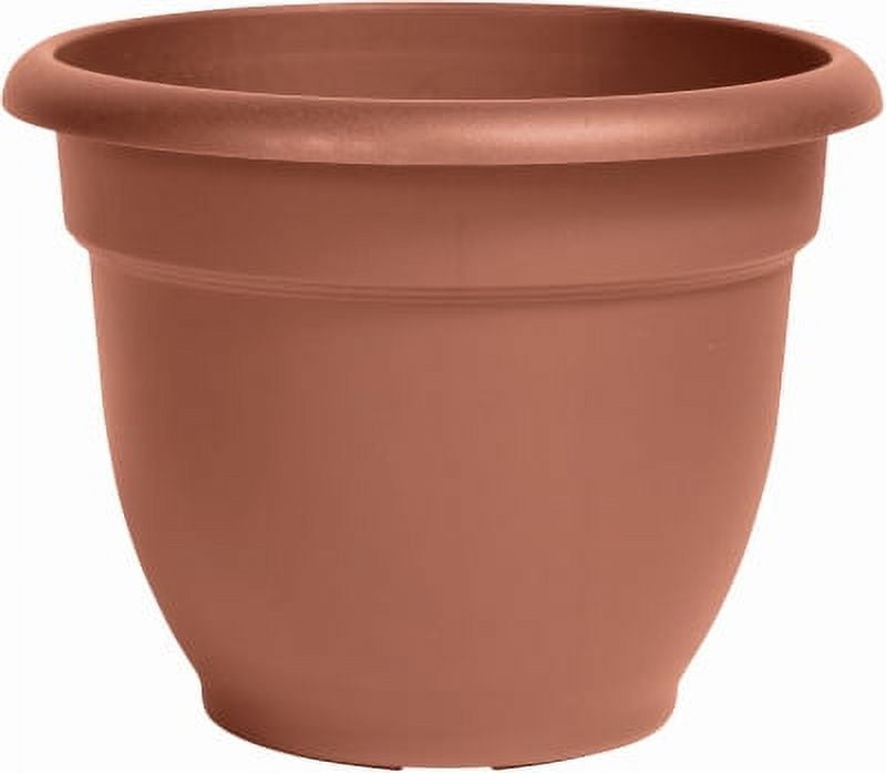 Bloem Ariana Pot Planter: 12" - Muted Terra - Durable Resin Pot, For Indoor and Outdoor Use, Gardening, Self Watering Disk Included, 3 Gallon Capacity