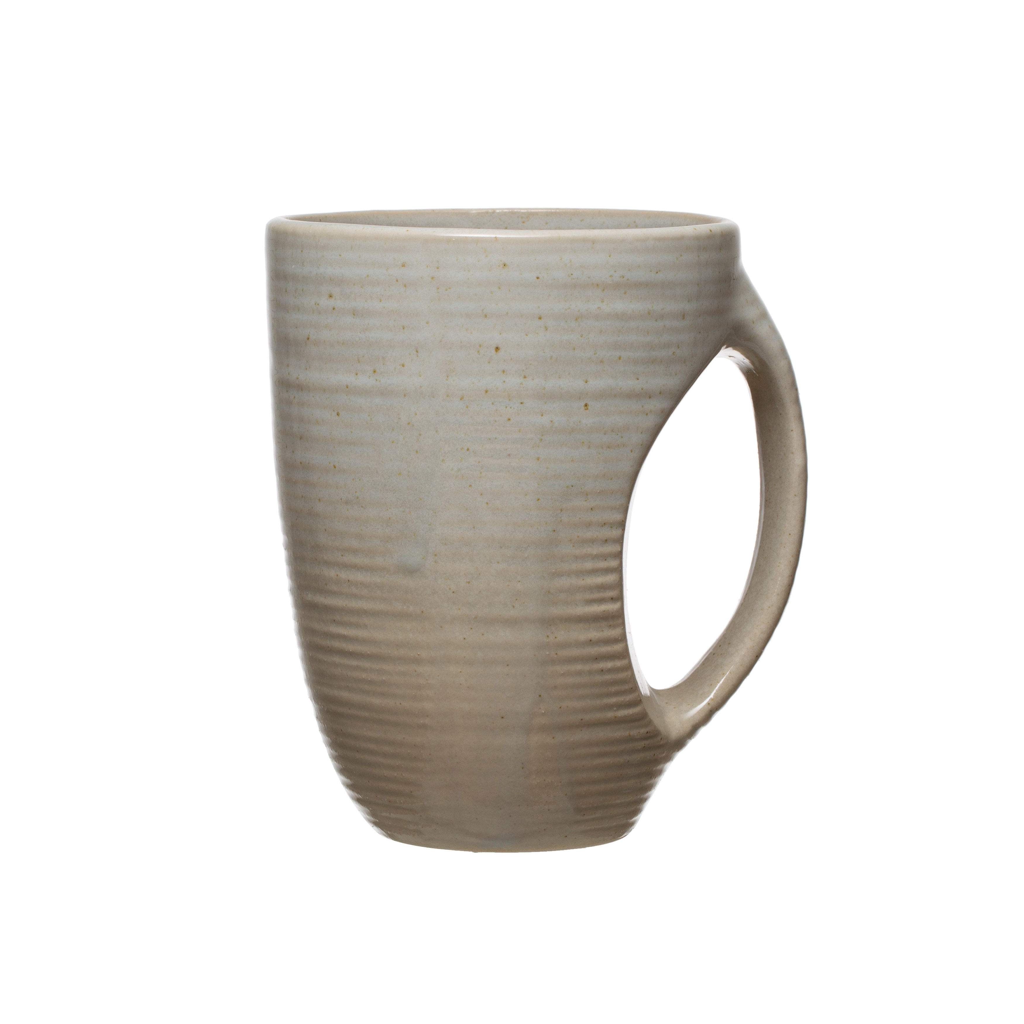 Bloomingville Reactive Glaze Stoneware Mugs Neutral Beige, Set of 6