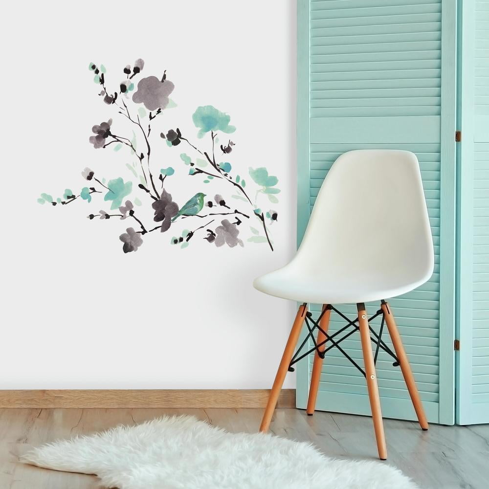 Blossom Watercolor Bird Branch Wall Decals