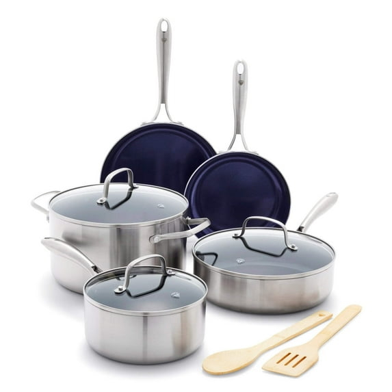 Blue Diamond HD Stainless Steel Clad Pro 10-Piece Set