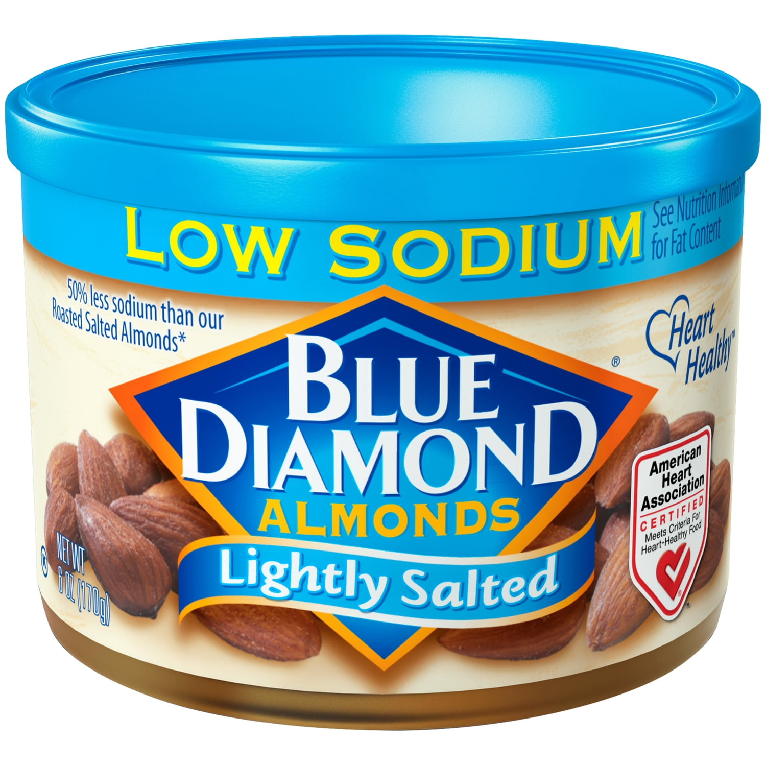 Blue Diamond Shelf Stable Almonds Lightly Salted Pieces, 6 oz Can