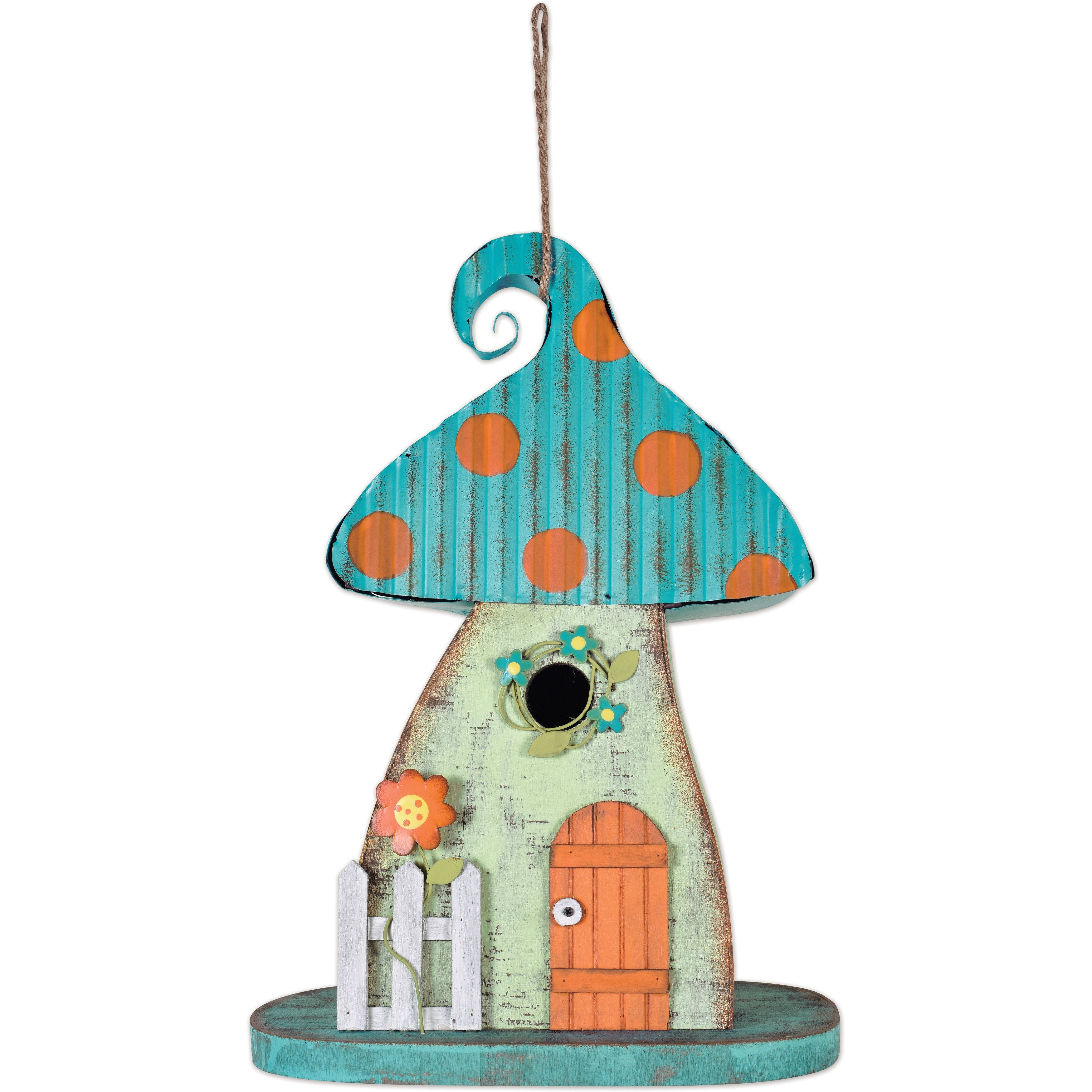 Blue  Mushroom Birdhouse