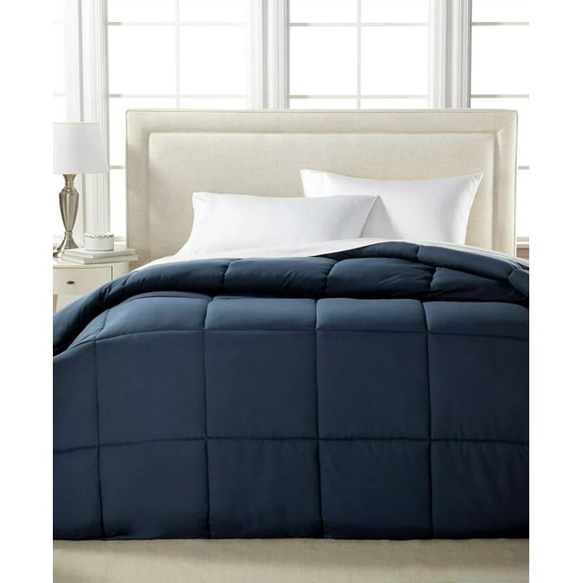 Blue Ridge Home Fashions Two-Tone Reversible Microfiber Down Alternative All Season Comforter-Hypoallergenic Polyester Fill, King, Purple/Violet