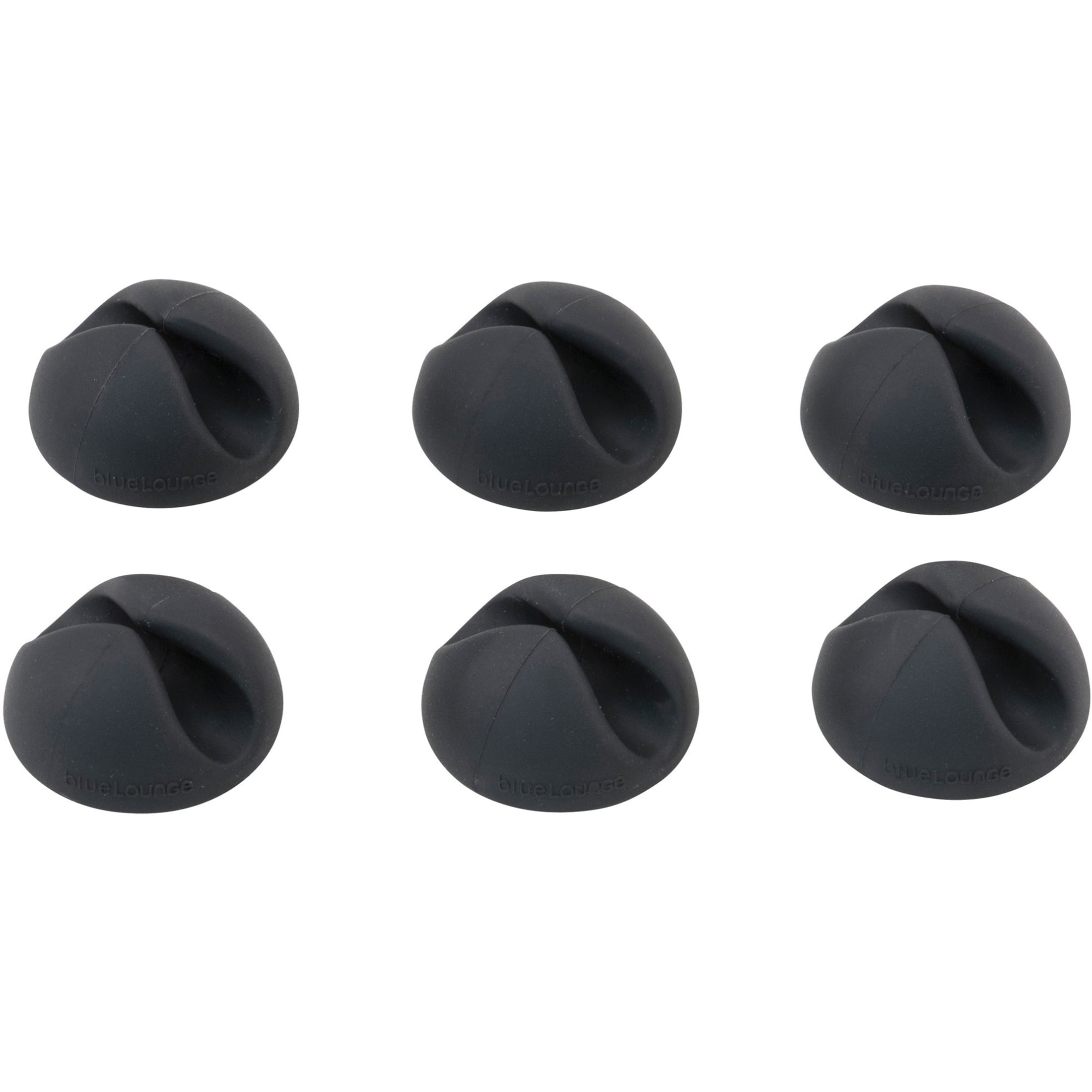 Advantus Cable Clip CableDrop 1-1/10"Wx1-1/10"Lx3/5"H 6/PK Black BLUCDBL