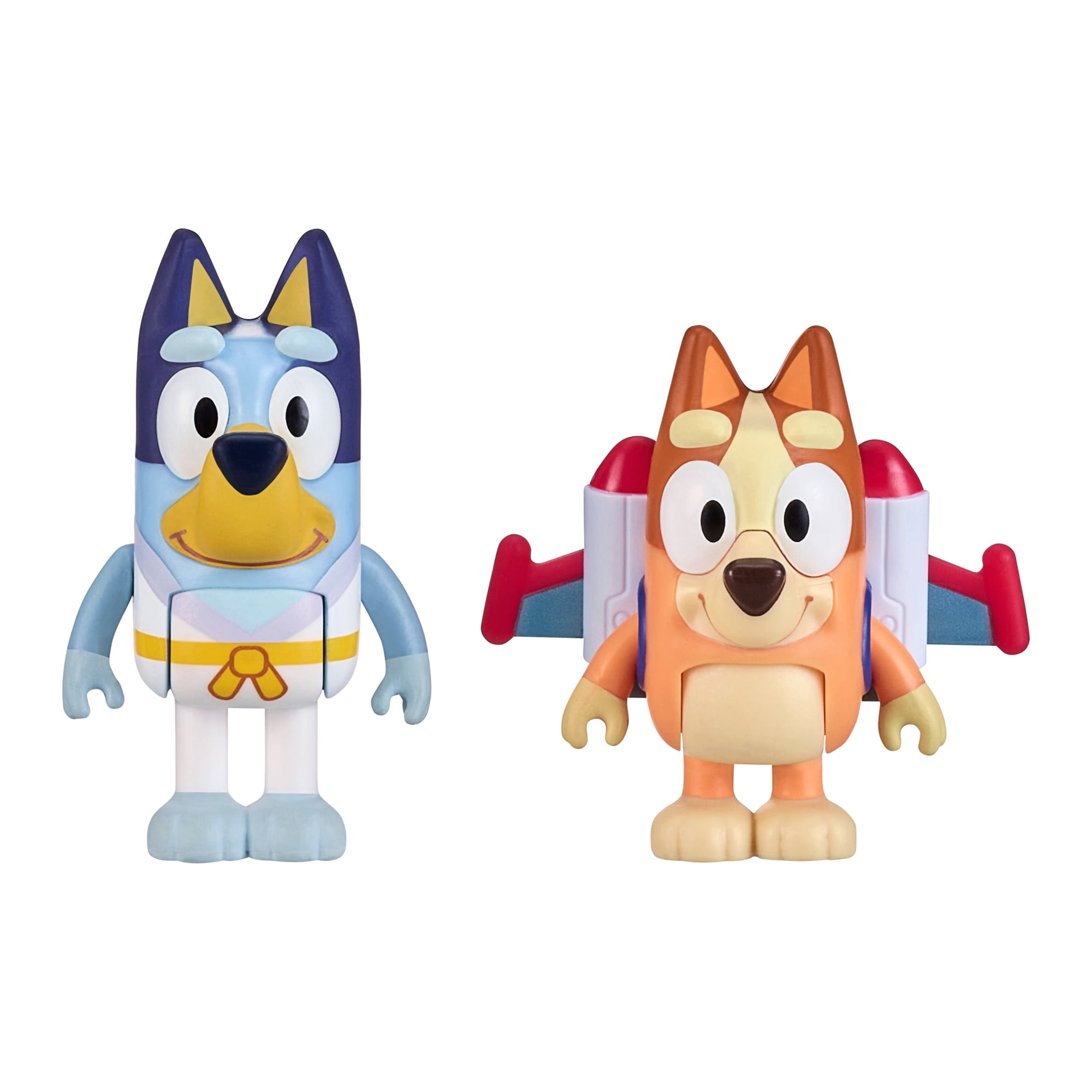 Bluey Action Heroes 2.5 inch Bluey and Bingo Figures, Ages 3+