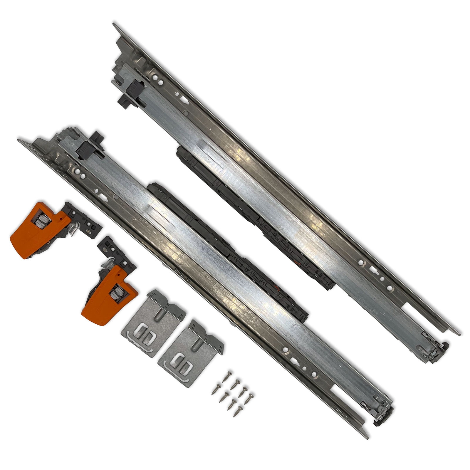 Blum 21" MOVENTO 763H Full Extension Blumotion Soft-Close Undermount Slides 763H5330S, With Locking Devices, Back Brackets, and Screws
