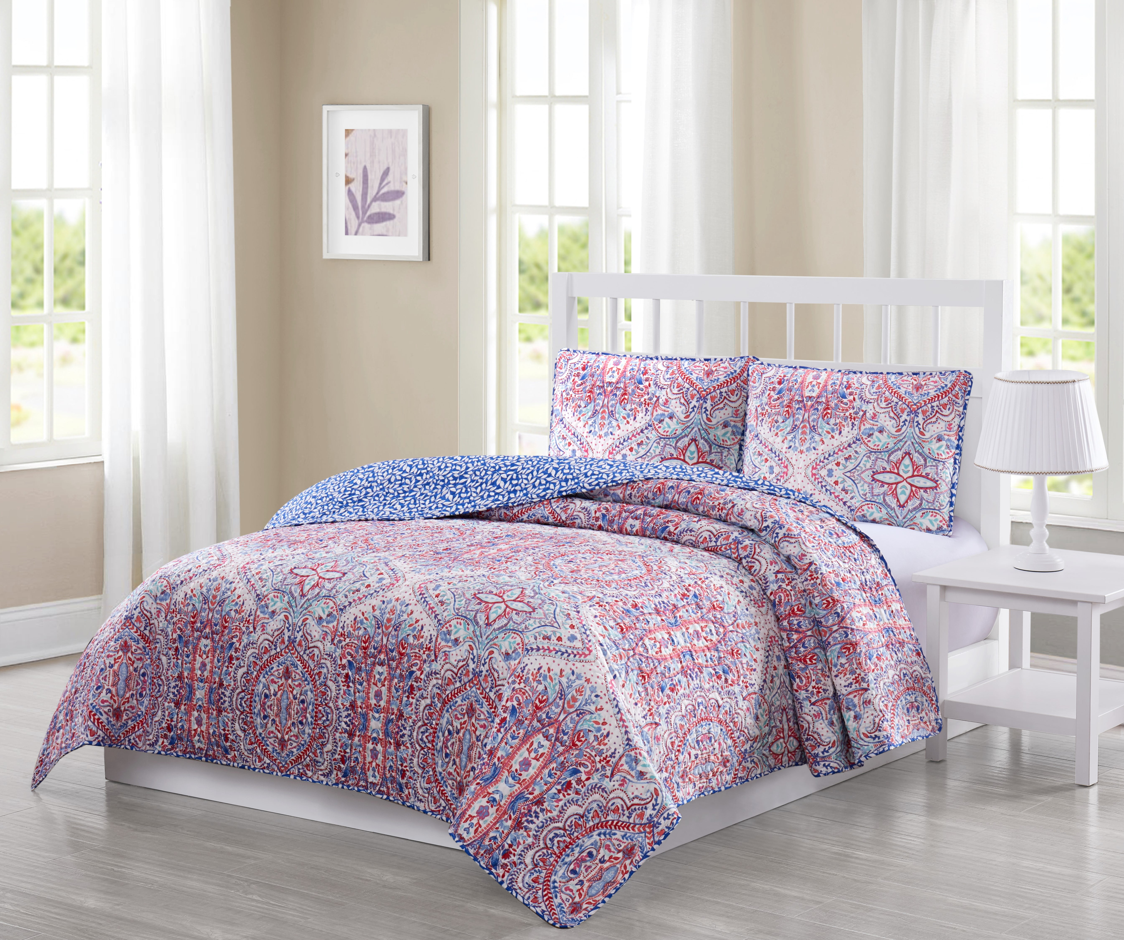 Boho Living Salvador King 3-Piece Quilt Set, King, Multi