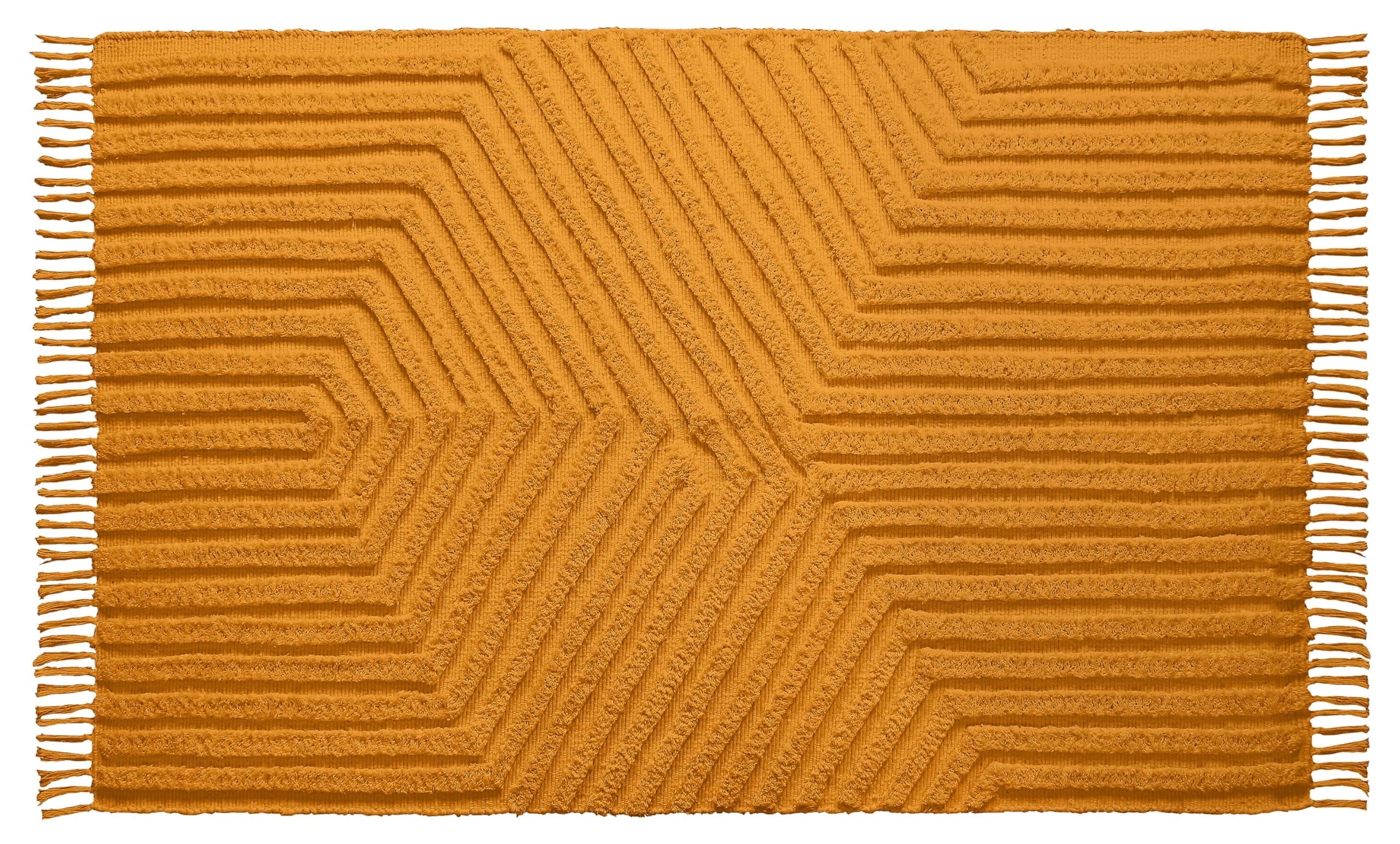 Boho Rugs for Living Room 4x6, Farmhouse Cotton Area Rug for Bedroom, Washable Tufted Indoor Floor Carpet for Kitchen Dorm Office Dining Room Office H