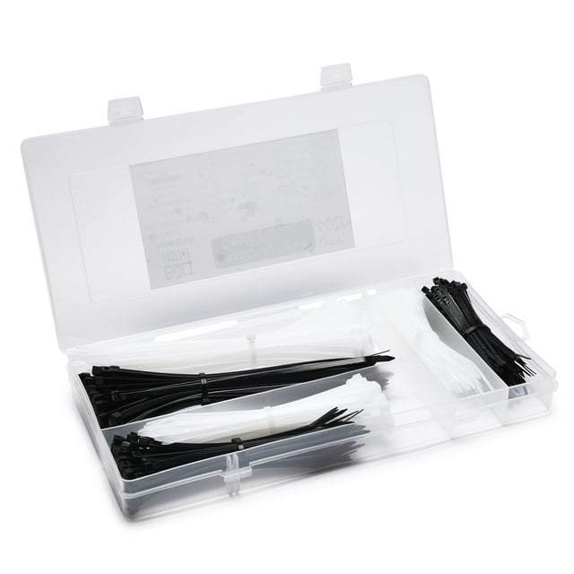 Bolt Dropper Zip Tie Kit 4" 6" 8" Black White 18lb To 50lb Tensile Strength 400 Pack