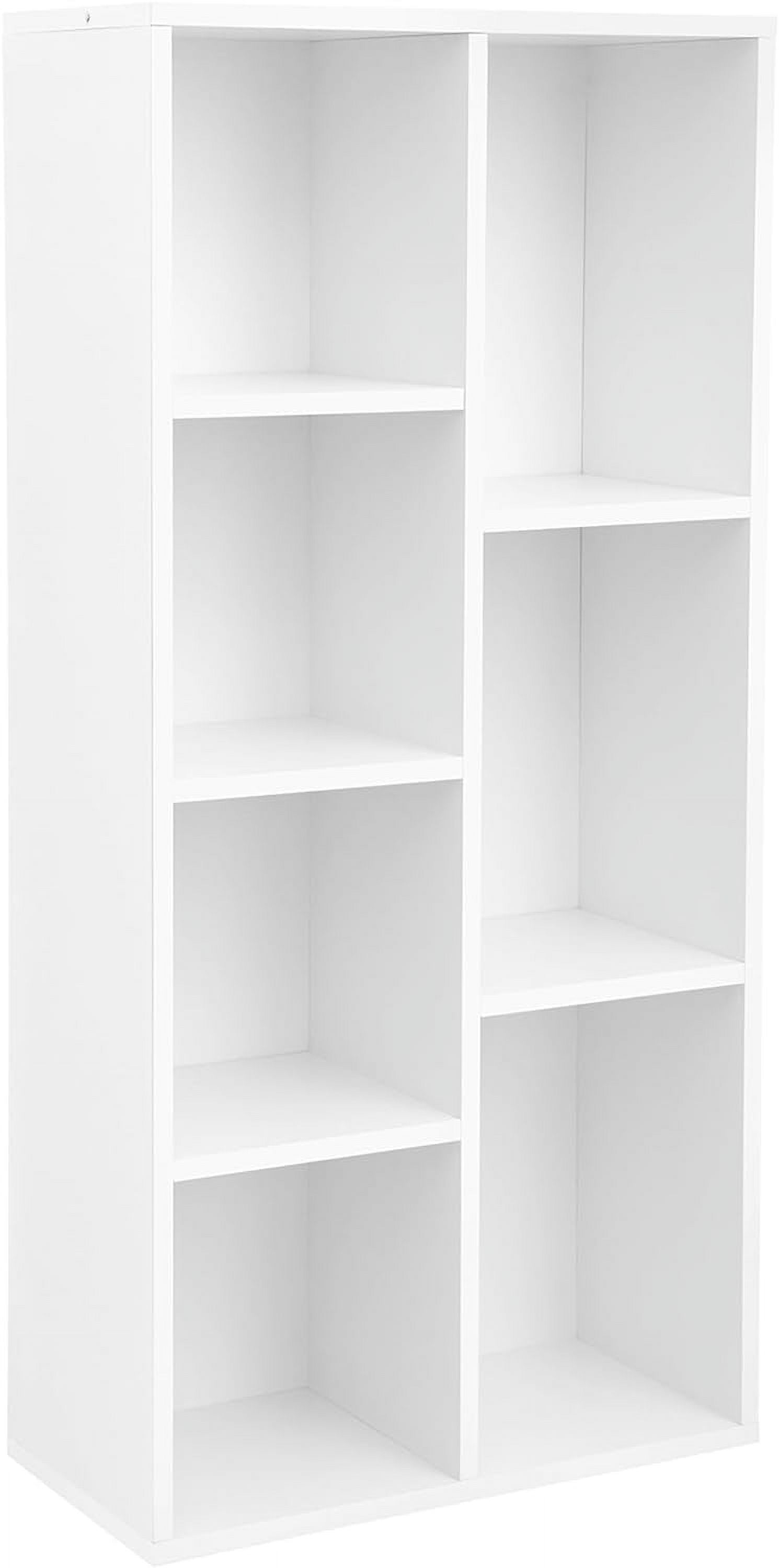 VASAGLE Bookcase, Bookshelf with 7 Compartments, Freestanding Shelves and Cube Organizer, for Display in Living Room, Bedroom, and Home Office, White ULBC27WT
