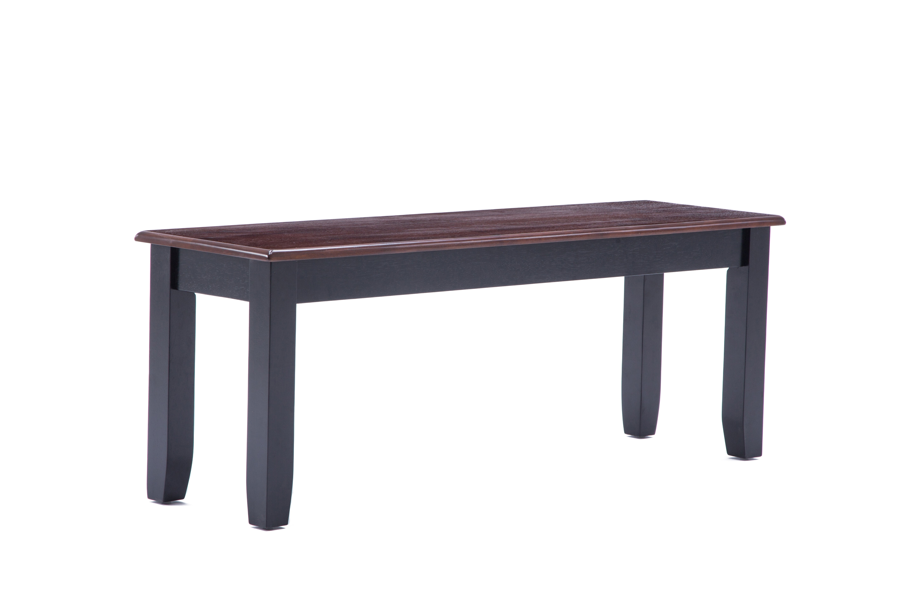 Boraam Bloomington 18" Dining Height Backless Wood Dining Bench - Cherry/Black Two-Tone Finish