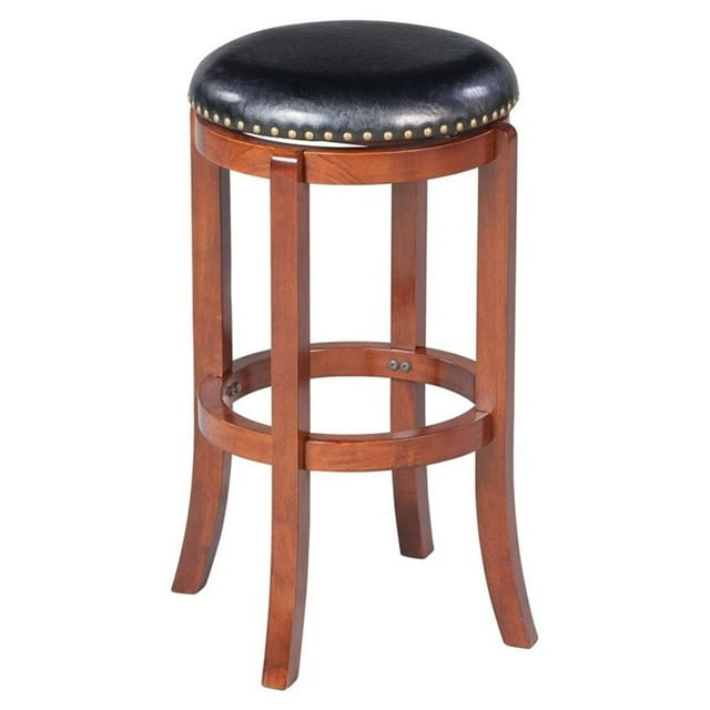 Boraam Cordova Bar Height Swivel Backless Bar Stool - Cherry