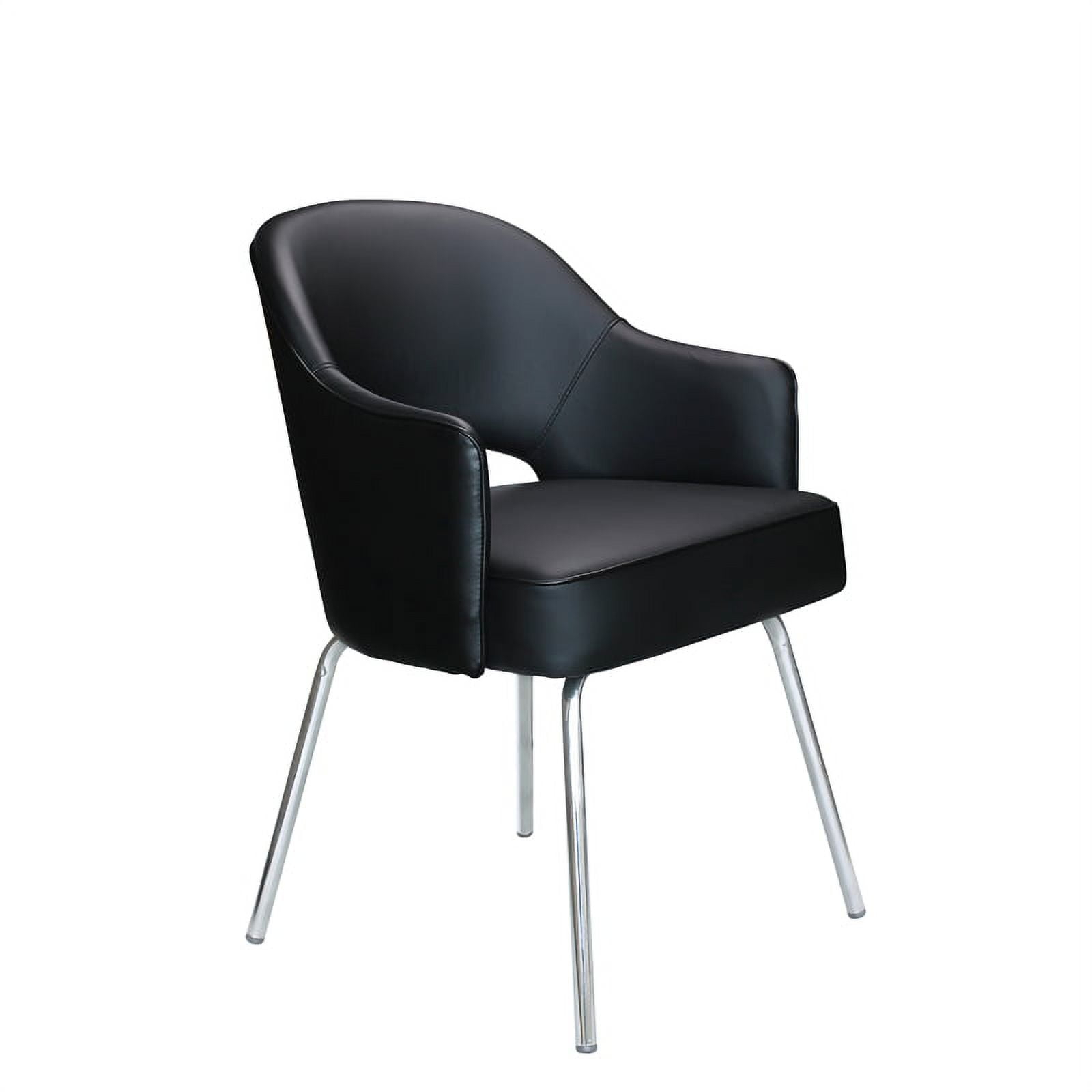 Boss Black Vinyl Guest Chair