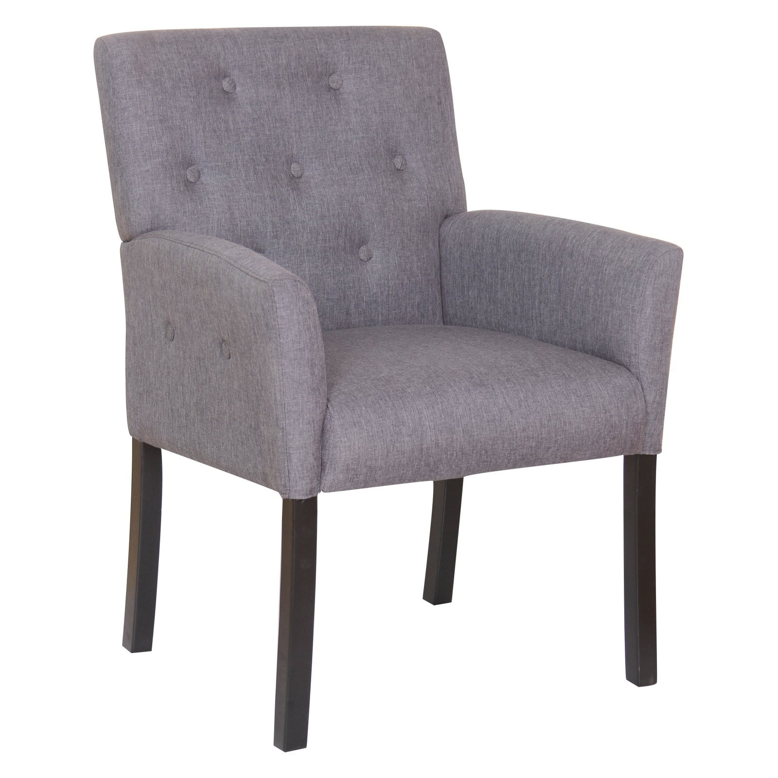 Boss Taylor Button-tufted Accent Chair in Slate Gray